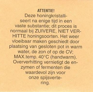 "Sticker ""Honing Kristalliseert"" 24 St"