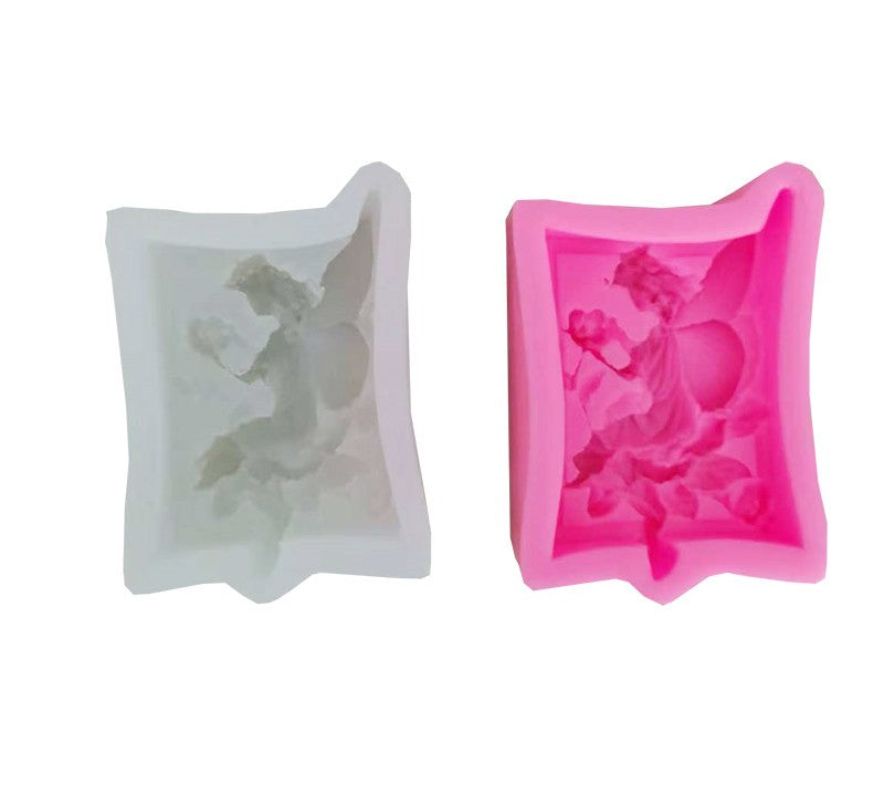 Gietvorm voor bloemen zeepje rechthoekig