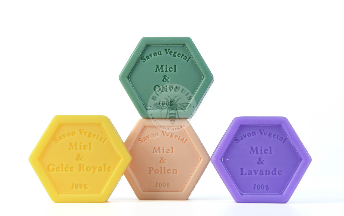 Honingzeep met olijf zeskant;