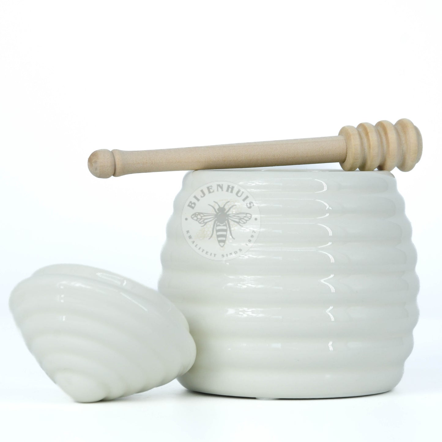 Honingpot met houten lepel