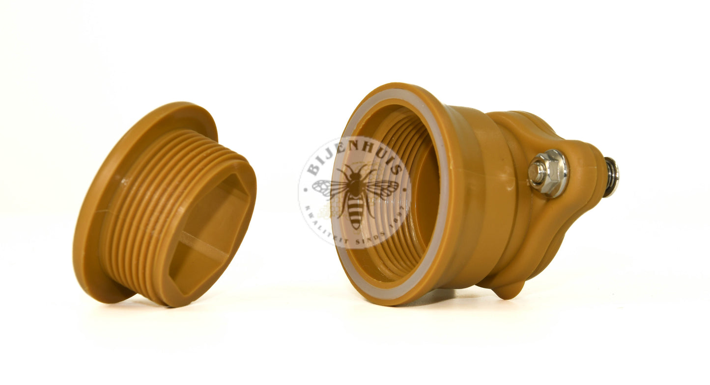 Snijkraan Pvc 40/49 met tegenmoer;Snijkraan Pvc 40/49 met tegenmoer