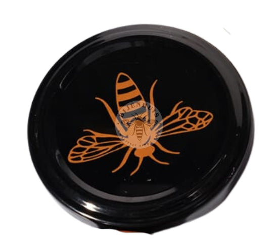 Deksel 63mm Zwart met Bij