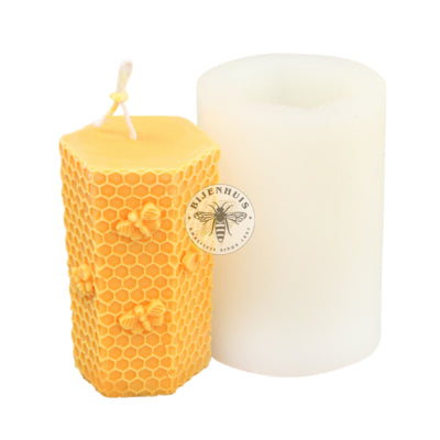 Gietmal zeskant met bijtjes