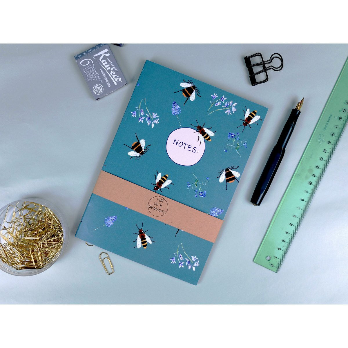 Notitieboekje A5 hommels en bijen;Notitieboekje A5 hommels en bijen