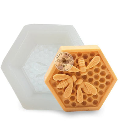 Gietmal Hexagon met Bijtjes