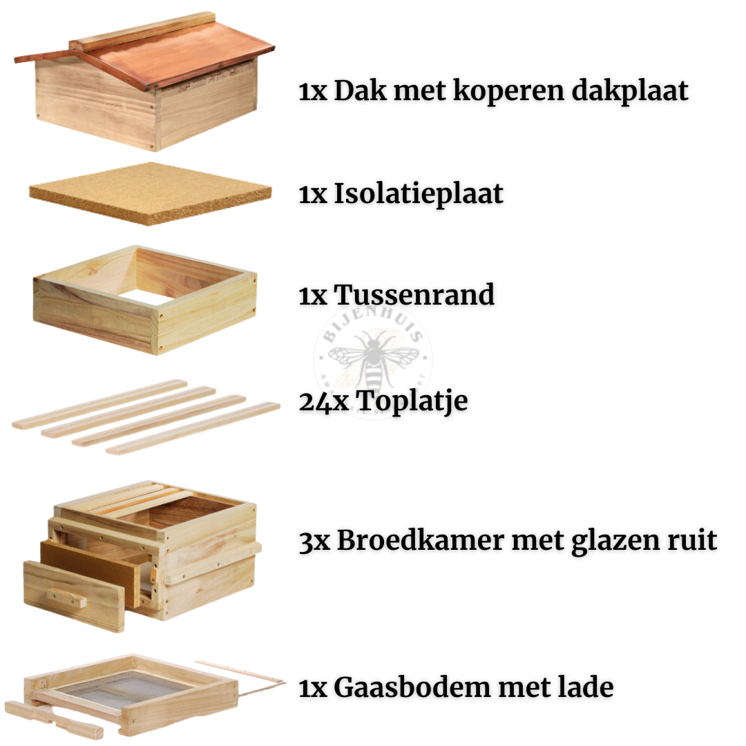 Warre Kast Compleet met Koperen Dak;Warre Kast Compleet met Koperen Dak