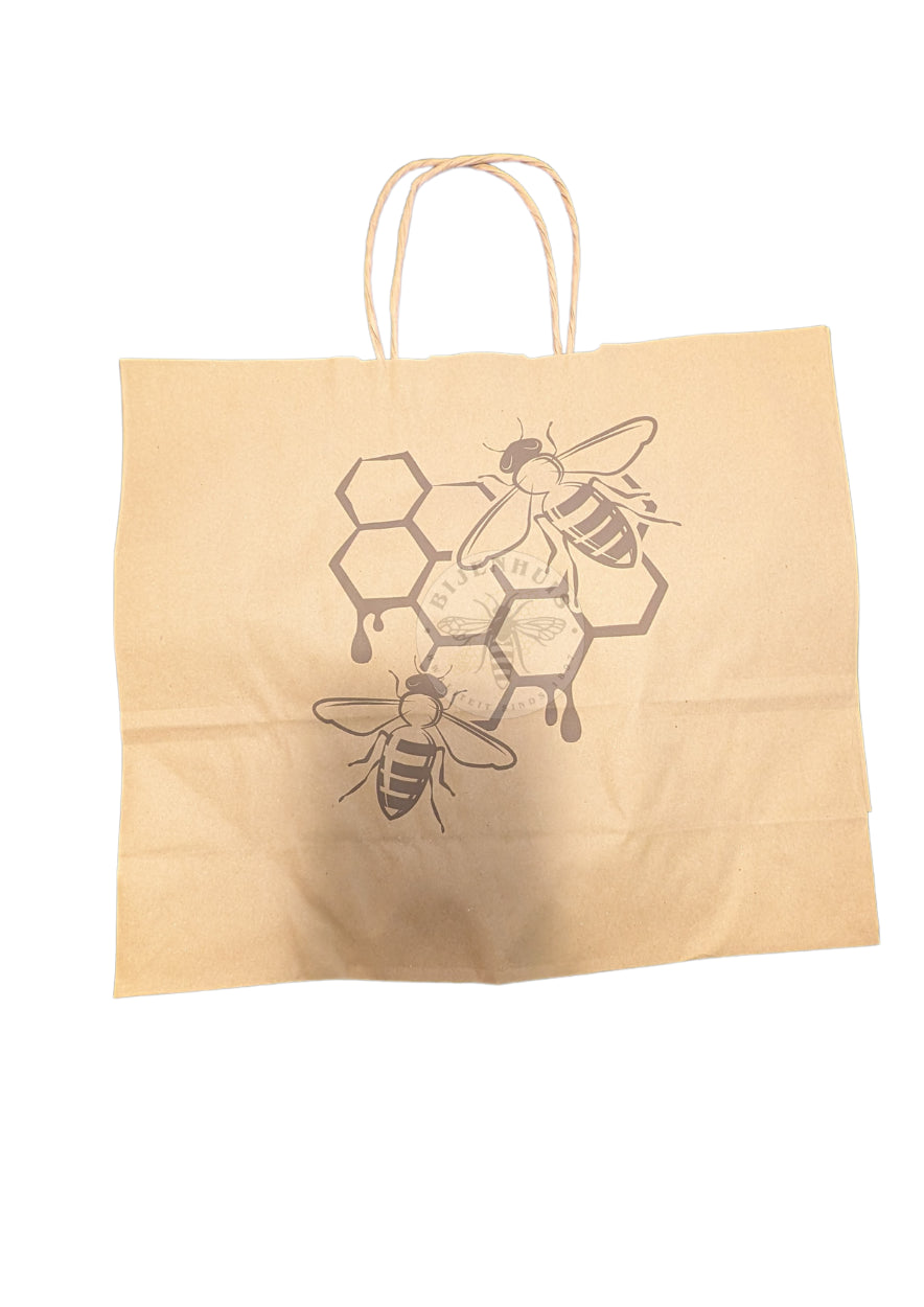 Papieren tas met bij groot
