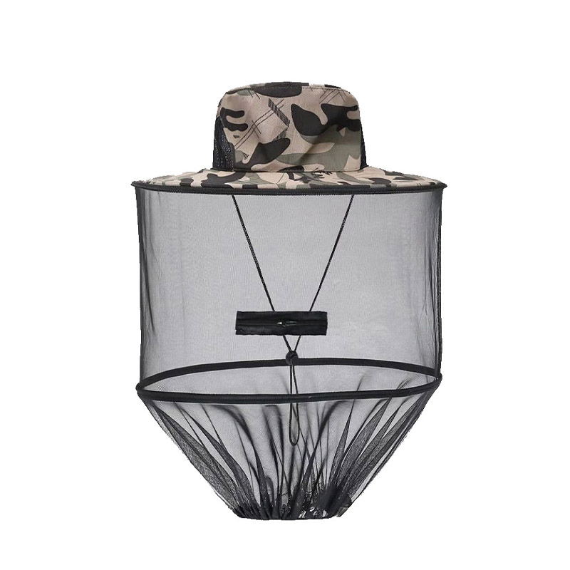 Vissershoed met sluier camouflage