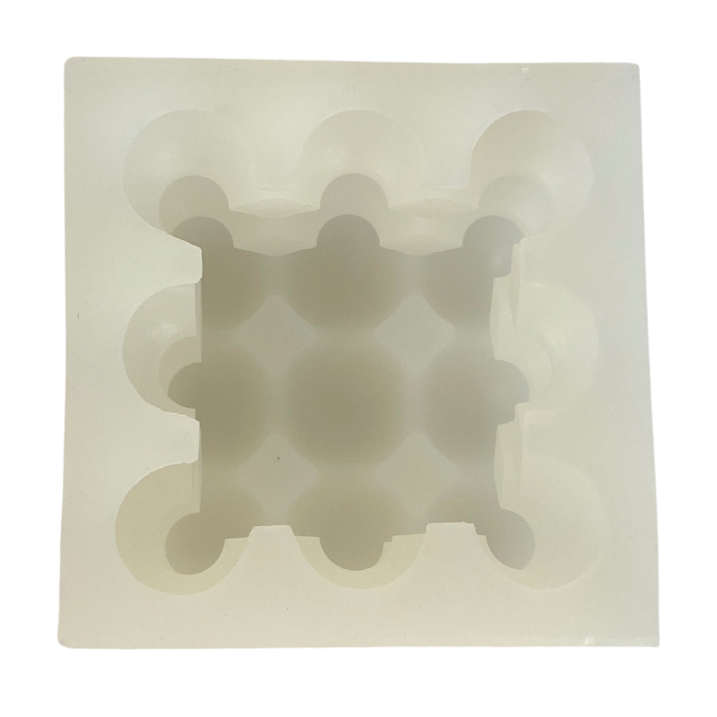 Gietmal Vierkant Bolletjes Groot