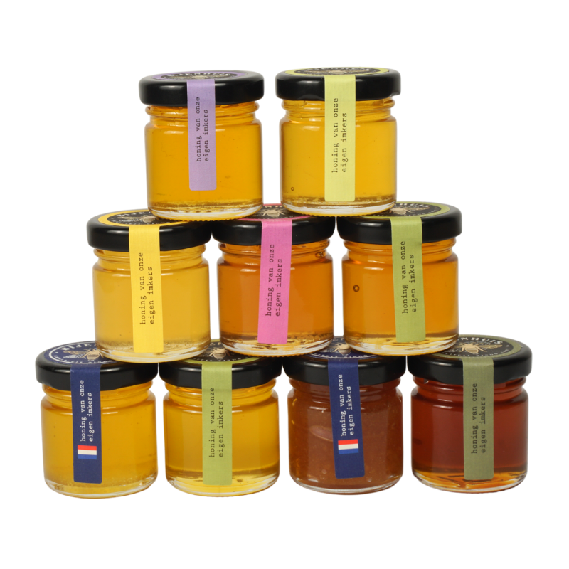 Klein potje honing diverse soorten
