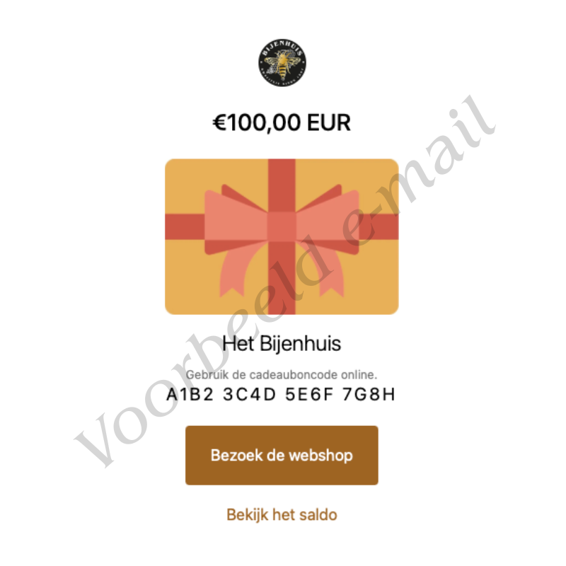 Cadeaubon Webshop (Digitaal geleverd)
