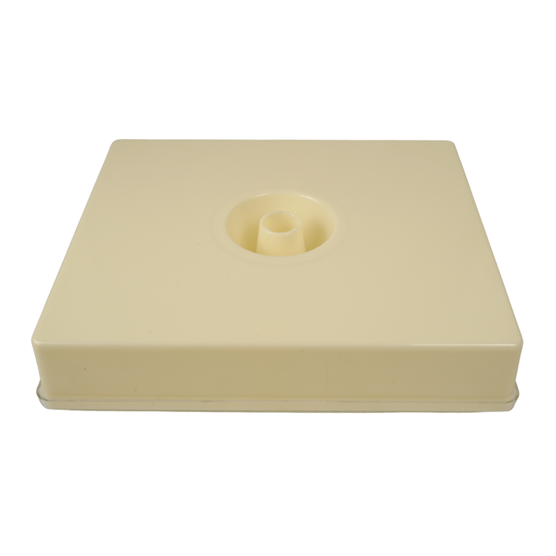 Voerbak 6L transparante deksel (opening in het midden)