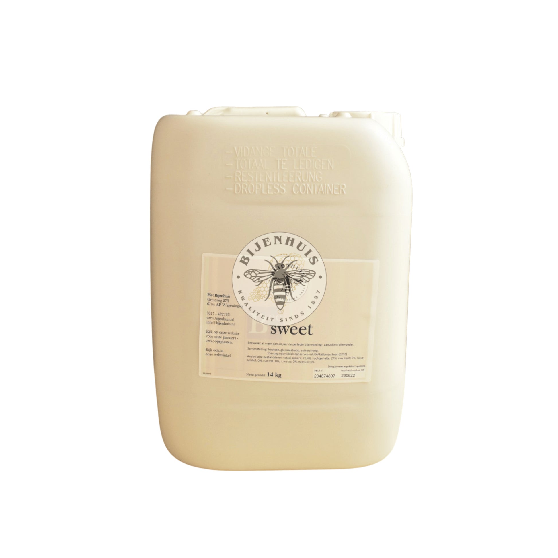 Beesweet (suikerwater) pallet 60 cans a 14 kg;Beesweet  Pallet 60 Cans A 14Kg / Gratis Geleverd
