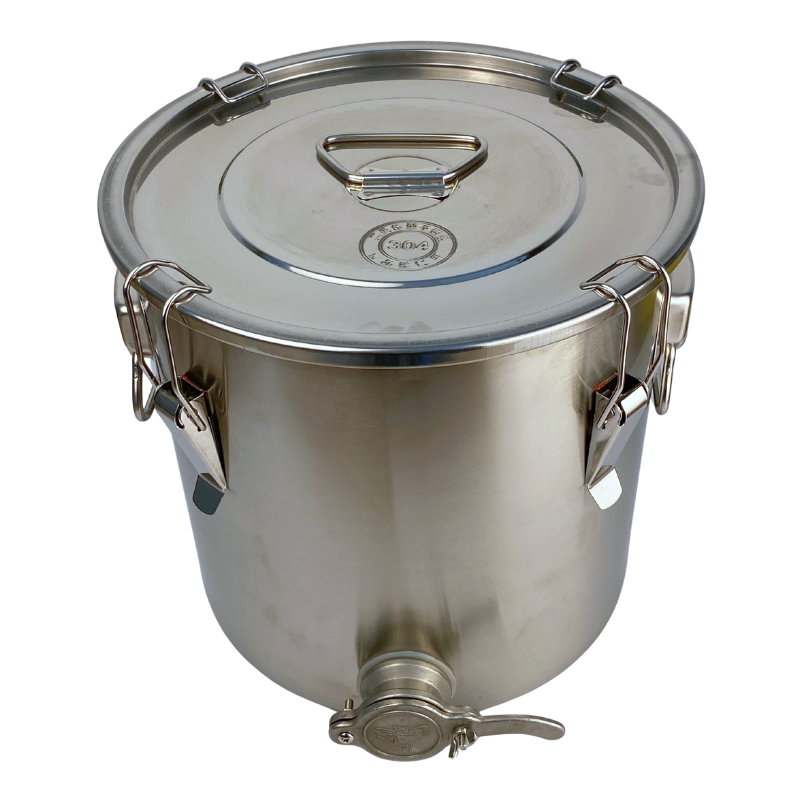Aftapvat RVS Met Hevelsluiting 25kg