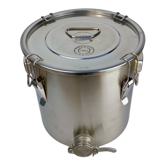 Aftapvat RVS Met Hevelsluiting 25kg