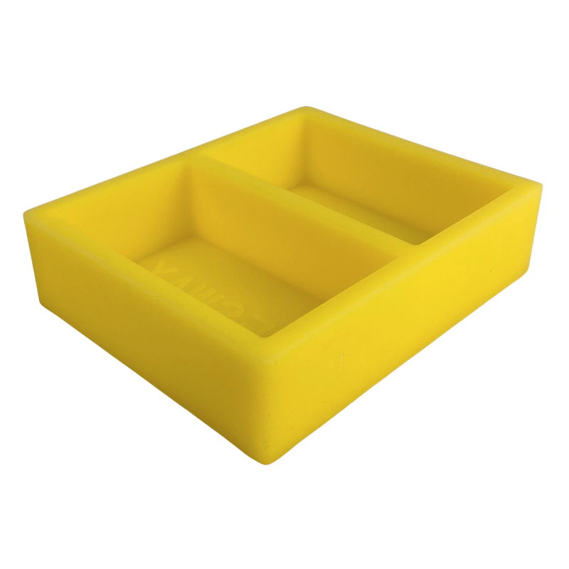 Siliconen mal voor blokjes bijenwas met opdruk beeswax