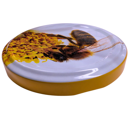 Deksel 63mm Bij op Witte Bloem