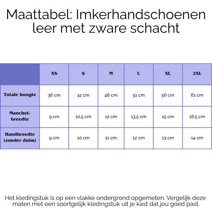 Imkerhandschoenen leer met zware schacht