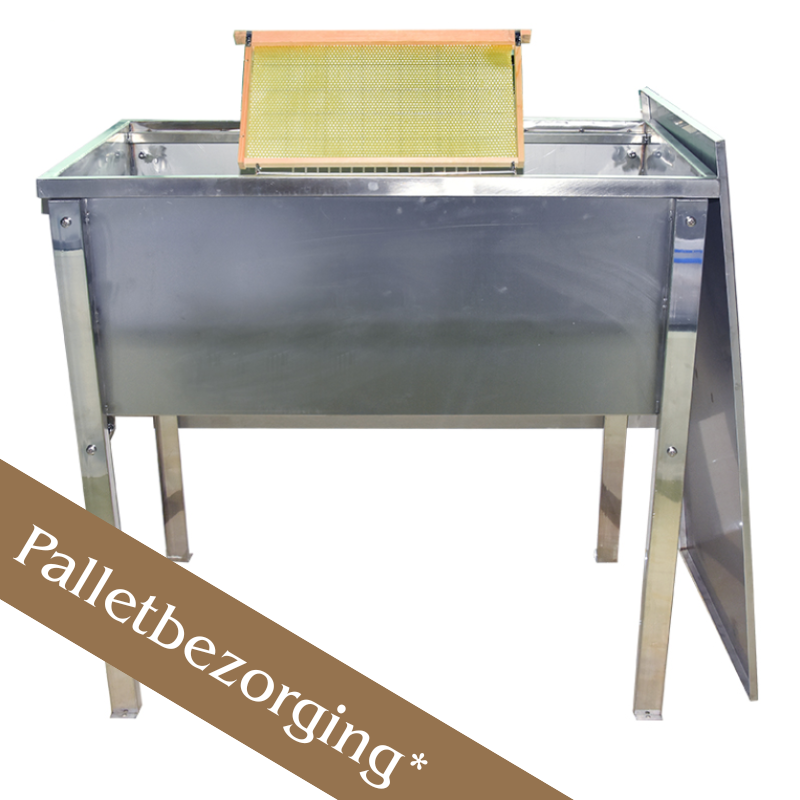 Ontzegelbak RVS verhoogd