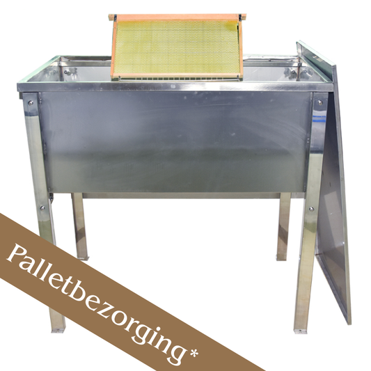 Ontzegelbak RVS verhoogd