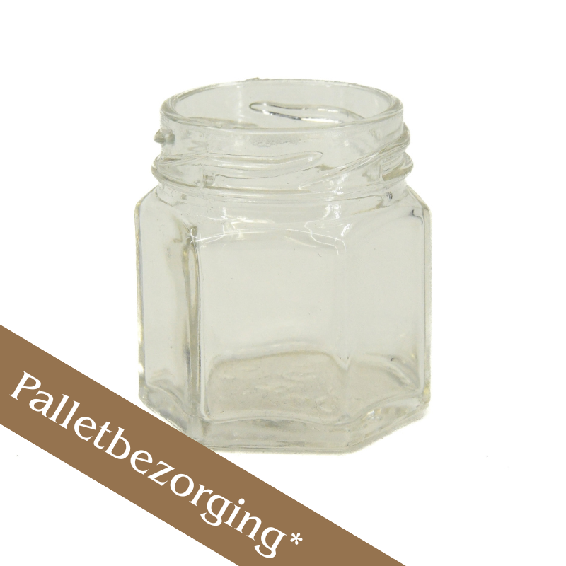 Potje hexagonaal 45ml/50gr - 50st incl. deksels